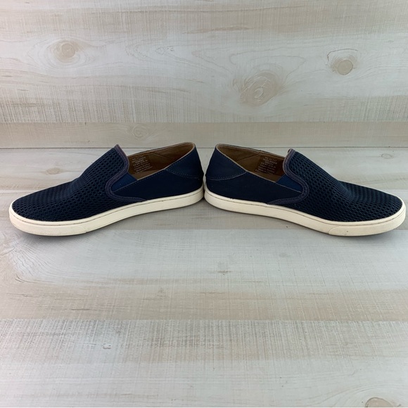 OluKai Pehuea Slip On Navy Shoes - Picture 7 of 11